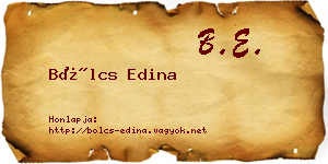 Bölcs Edina névjegykártya